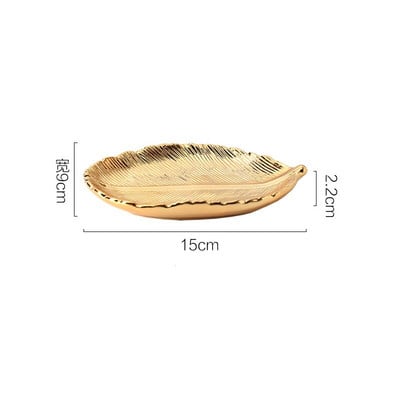 Északi lakberendezési kellékek Írásdekoráció Porcelán tároló tányér Kerámia tányér Arany ékszer tányér Lakás dekoráció