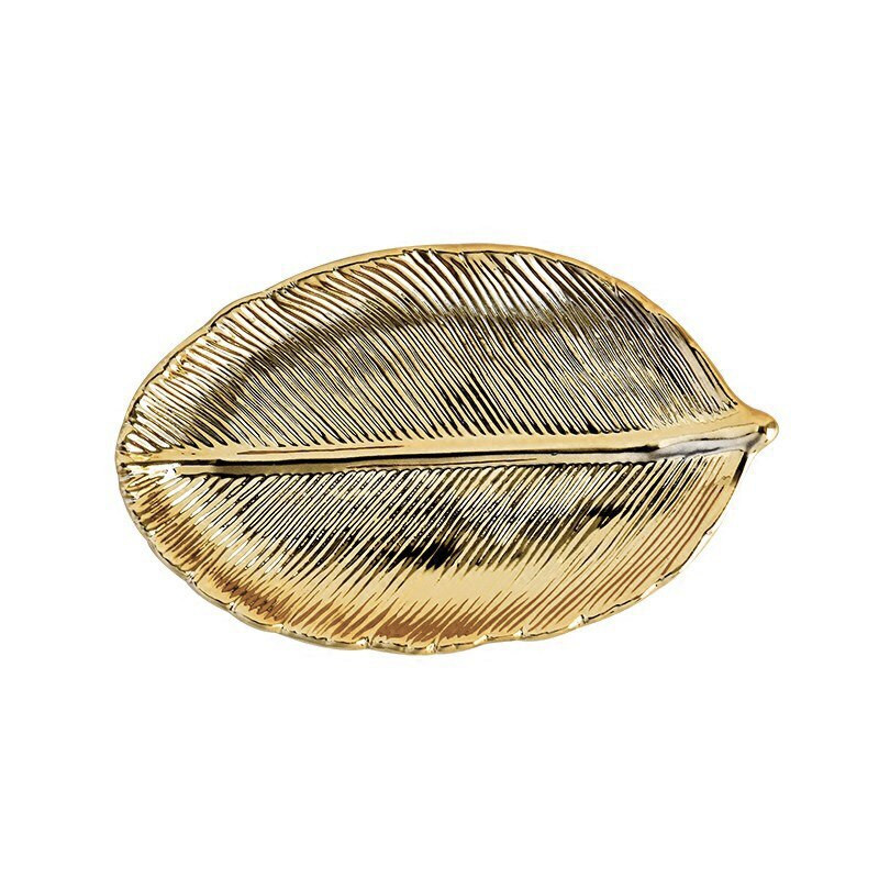 Északi lakberendezési kellékek Írásdekoráció Porcelán tároló tányér Kerámia tányér Arany ékszer tányér Lakás dekoráció