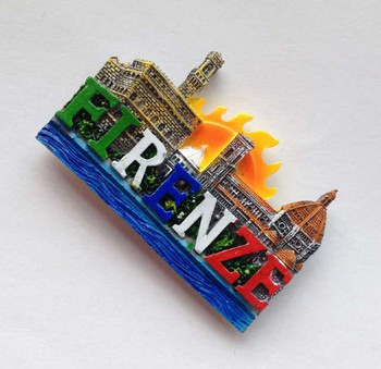 Χειροποίητα ζωγραφισμένα Firenze Italy Magnet Ψυγείων World Tourism Souvenirs Μαγνήτες Ψυγείου Διακοσμητικά για το σπίτι Μαγνητικά αυτοκόλλητα