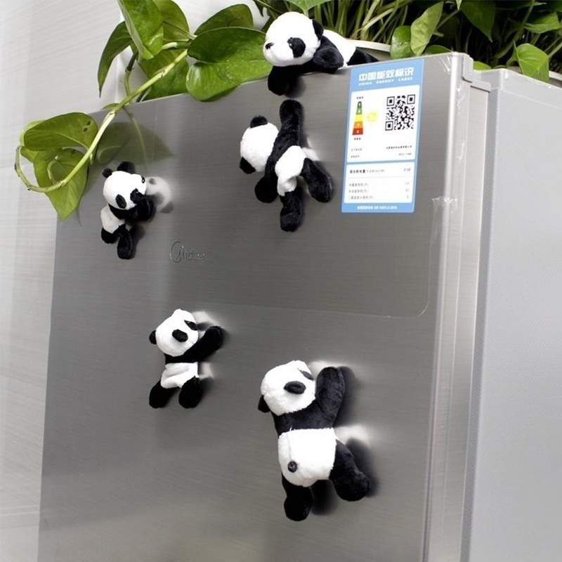 3 ks plyšová panda magnetická nálepka na chladničku nástenka a pripomienka kuchynská magnetická dekorácia chladničky príslušenstvo