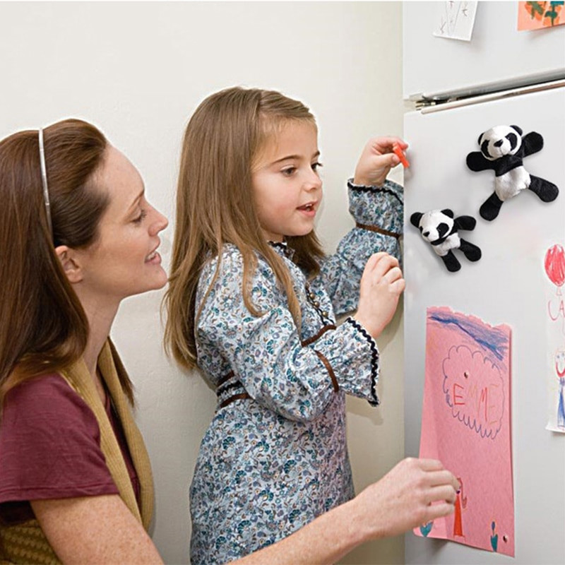 3 ks plyšová panda magnetická nálepka na chladničku nástenka a pripomienka kuchynská magnetická dekorácia chladničky príslušenstvo