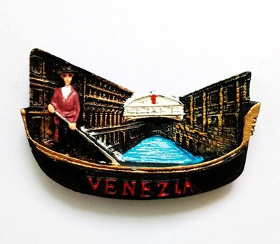 Rankų darbo dažytos gondolos Venecijoje, Italijoje 3D šaldytuvo magnetas kelionių suvenyrų šaldytuvas magnetiniai lipdukai namų dekoravimas