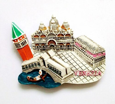 Rankų darbo dažytos gondolos Venecijoje, Italijoje 3D šaldytuvo magnetas kelionių suvenyrų šaldytuvas magnetiniai lipdukai namų dekoravimas