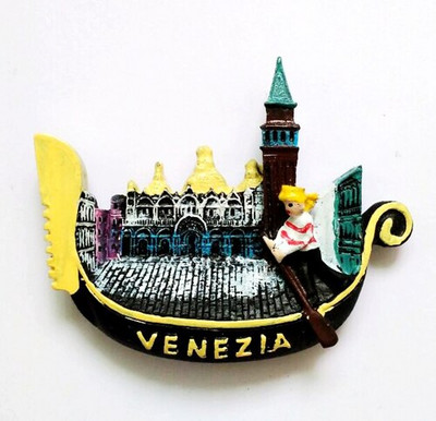 Rankų darbo dažytos gondolos Venecijoje, Italijoje 3D šaldytuvo magnetas kelionių suvenyrų šaldytuvas magnetiniai lipdukai namų dekoravimas