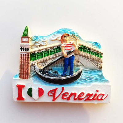 Rankų darbo dažytos gondolos Venecijoje, Italijoje 3D šaldytuvo magnetas kelionių suvenyrų šaldytuvas magnetiniai lipdukai namų dekoravimas