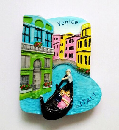 Rankų darbo dažytos gondolos Venecijoje, Italijoje 3D šaldytuvo magnetas kelionių suvenyrų šaldytuvas magnetiniai lipdukai namų dekoravimas