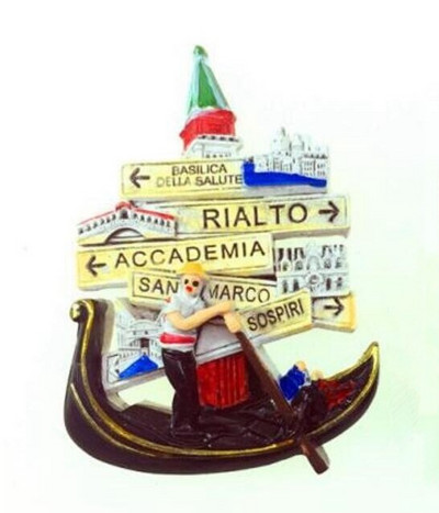Rankų darbo dažytos gondolos Venecijoje, Italijoje 3D šaldytuvo magnetas kelionių suvenyrų šaldytuvas magnetiniai lipdukai namų dekoravimas