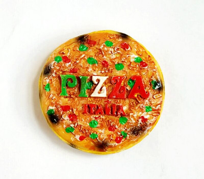 Ručne maľované 3D magnety na chladničku s ovocím a zeleninou, pizza, suveníry, magnetické nálepky na chladničku, darček