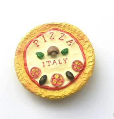 Ručne maľované 3D magnety na chladničku s ovocím a zeleninou, pizza, suveníry, magnetické nálepky na chladničku, darček