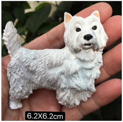 Ručne maľované roztomilé psíky, 3D magnety na chladničku, turistické suveníry, magnetické nálepky na chladničku, kolekcia...