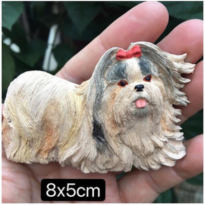 Ručne maľované roztomilé psíky, 3D magnety na chladničku, turistické suveníry, magnetické nálepky na chladničku, kolekcia...