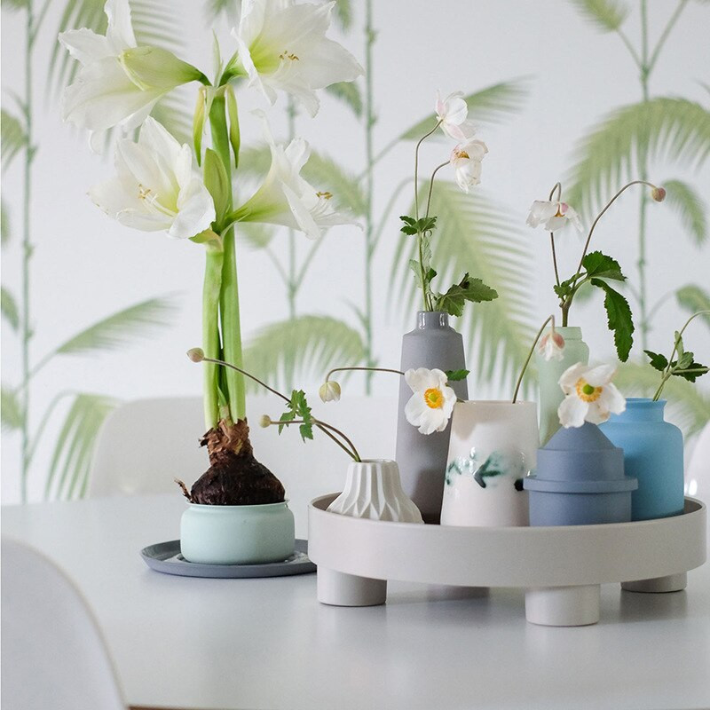Moderné dekoratívne podnosy, okrúhly úložný podnos, organizér, úložný box, stolík, váza, aromaterapeutický stojan, bytová dekorácia do obývačky