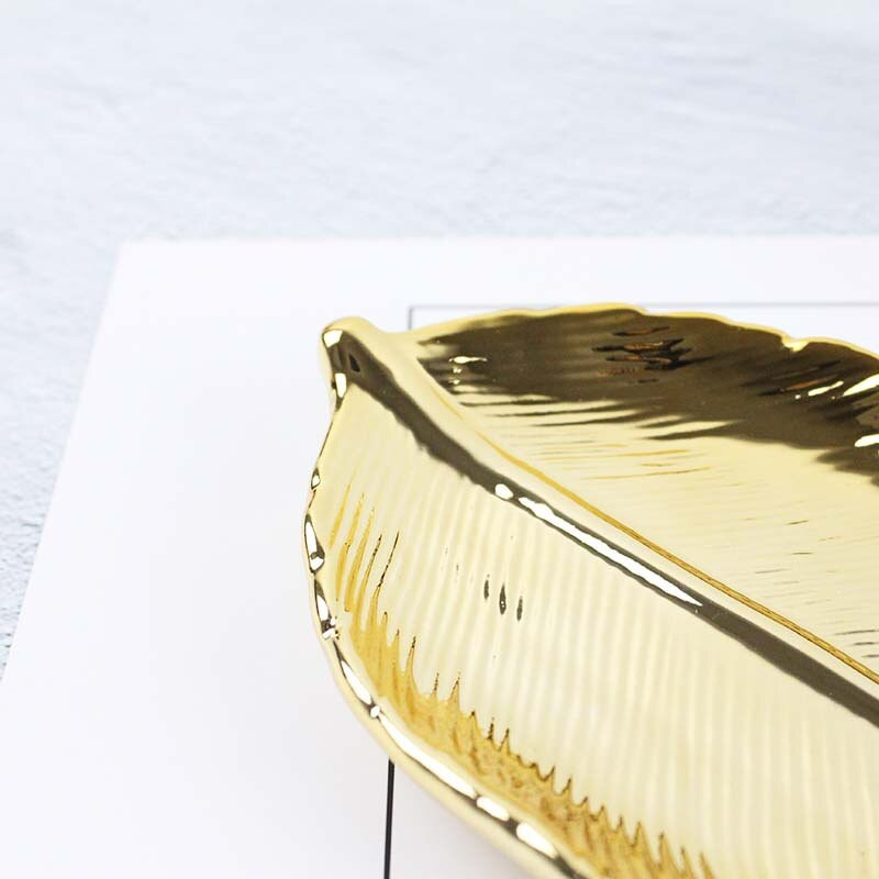 Eksporditud Ameerika Ühendriikidesse keraamiline kuldlehtedega ehtetaldrik, hoiutaldrik võtmetaldrik, loominguline kaunistus LB01114 nipsasjake
