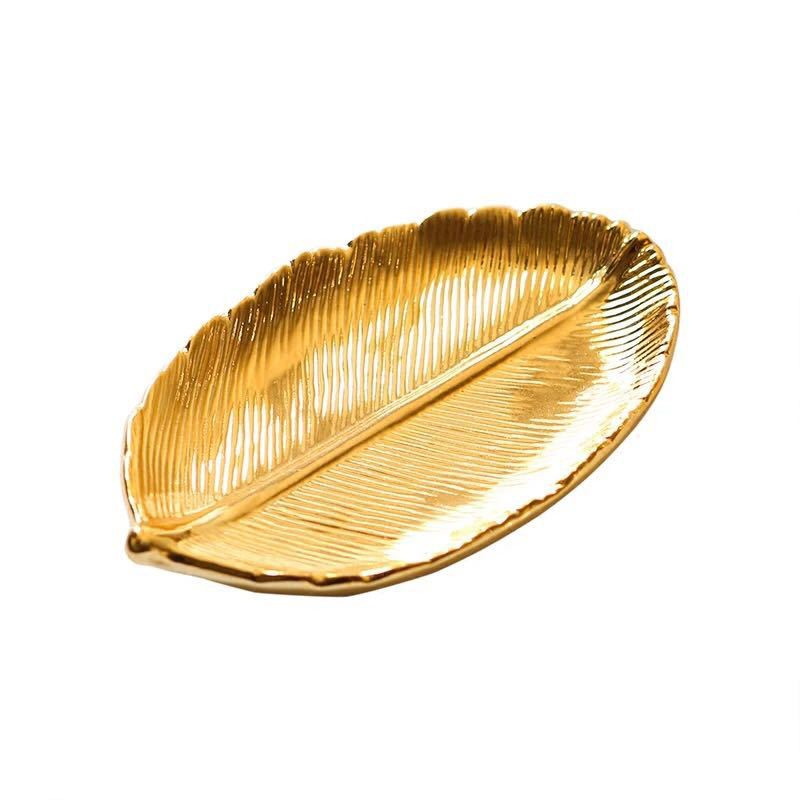 Eksporditud Ameerika Ühendriikidesse keraamiline kuldlehtedega ehtetaldrik, hoiutaldrik võtmetaldrik, loominguline kaunistus LB01114 nipsasjake