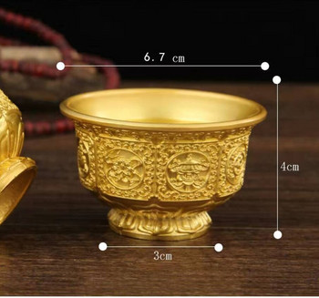 Осмият благоприятен символ на Буда Чаша за вода Тибетска чаша за водоснабдяване Тантрически будистки принадлежности Купа за вода на Буда