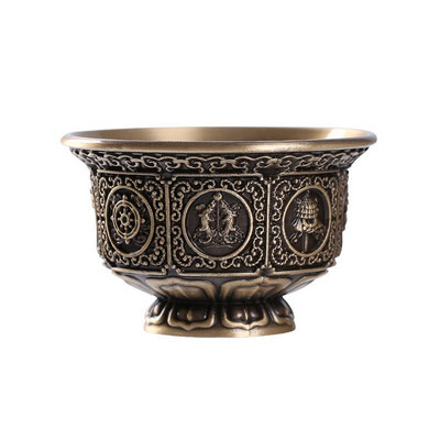 Opt simboluri de bun augur al lui Buddha Cupă cu apă Tibetană cu aprovizionare cu apă Cană budistă tantrică Bol cu apă Buddha