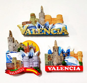 Ručne maľované 3D živicové magnety na chladničku, Španielsko, Valencia, turistické suveníry, magnetické nálepky na chladničku, darček