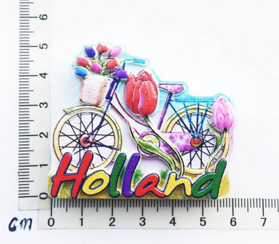 Ručne maľované amsterdamské pouličné bicykle, holandské 3D magnety na chladničku, turistické suveníry, magnetické nálepky na chladničku, darček