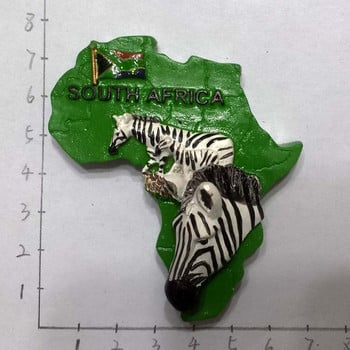 South Africa Territory Animal Series 3D Fridge Magnets World Tourism Souvenir Ψυγείο Μαγνητικά αυτοκόλλητα Διακόσμηση σπιτιού