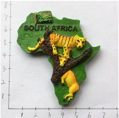 Dél-Afrikai Terület Állatsorozat 3D hűtőmágnesek Világturizmus Ajándéktárgyak Hűtőszekrény Mágneses matricák Otthoni dekoráció