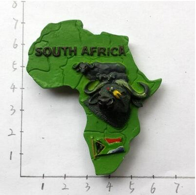 Dél-Afrikai Terület Állatsorozat 3D hűtőmágnesek Világturizmus Ajándéktárgyak Hűtőszekrény Mágneses matricák Otthoni dekoráció