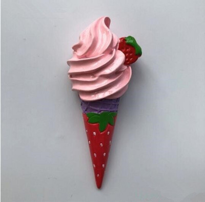 Rankų darbo dažyti braškių pieno šokoladiniai ledai 3D šaldytuvo magnetai turizmo suvenyrai šaldytuvas magnetiniai lipdukai dovana