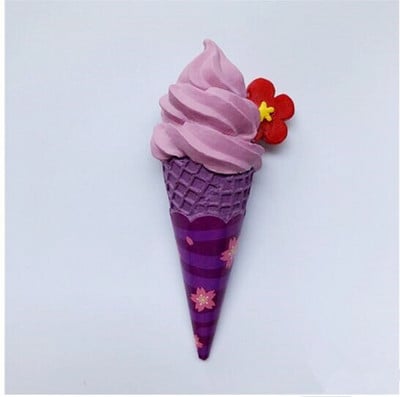 Rankų darbo dažyti braškių pieno šokoladiniai ledai 3D šaldytuvo magnetai turizmo suvenyrai šaldytuvas magnetiniai lipdukai dovana