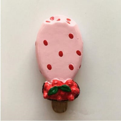 Rankų darbo dažyti braškių pieno šokoladiniai ledai 3D šaldytuvo magnetai turizmo suvenyrai šaldytuvas magnetiniai lipdukai dovana