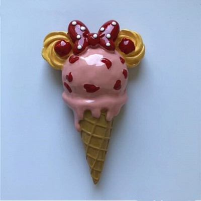 Rankų darbo dažyti braškių pieno šokoladiniai ledai 3D šaldytuvo magnetai turizmo suvenyrai šaldytuvas magnetiniai lipdukai dovana