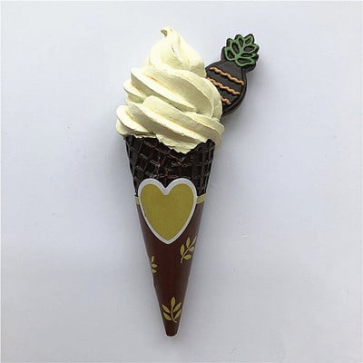 Rankų darbo dažyti braškių pieno šokoladiniai ledai 3D šaldytuvo magnetai turizmo suvenyrai šaldytuvas magnetiniai lipdukai dovana