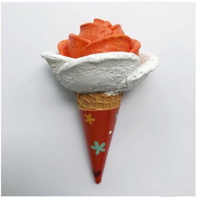 Rankų darbo dažyti braškių pieno šokoladiniai ledai 3D šaldytuvo magnetai turizmo suvenyrai šaldytuvas magnetiniai lipdukai dovana