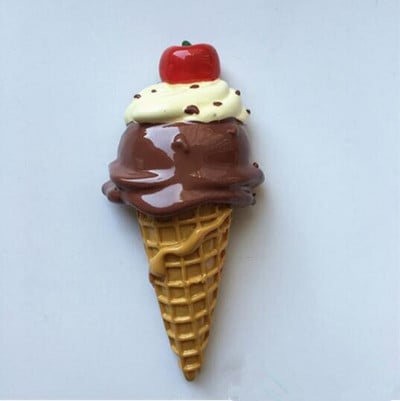 Rankų darbo dažyti braškių pieno šokoladiniai ledai 3D šaldytuvo magnetai turizmo suvenyrai šaldytuvas magnetiniai lipdukai dovana