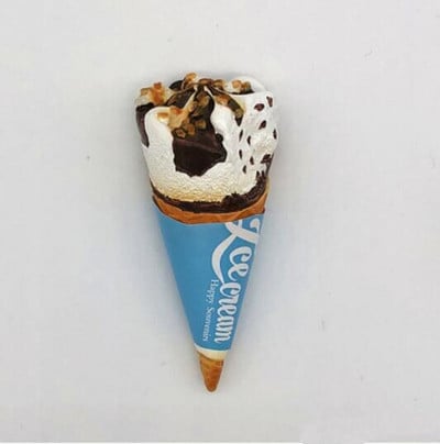 Rankų darbo dažyti braškių pieno šokoladiniai ledai 3D šaldytuvo magnetai turizmo suvenyrai šaldytuvas magnetiniai lipdukai dovana