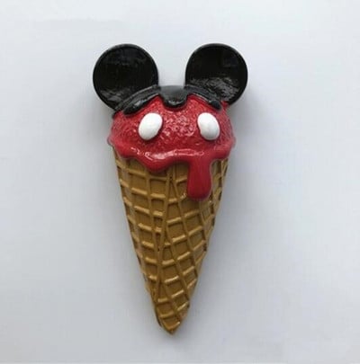 Rankų darbo dažyti braškių pieno šokoladiniai ledai 3D šaldytuvo magnetai turizmo suvenyrai šaldytuvas magnetiniai lipdukai dovana