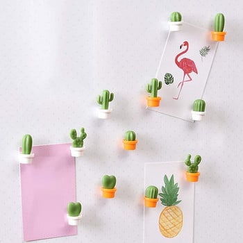 12 τμχ Cute Cactus δίχτυα ψυγείου, Διακοσμητικό δίχτυ ψυγείου δίχτυ ντουλαπιών, δίχτυ στεγνού σβήσιμου, τέλεια δίχτυα ψυγείου για