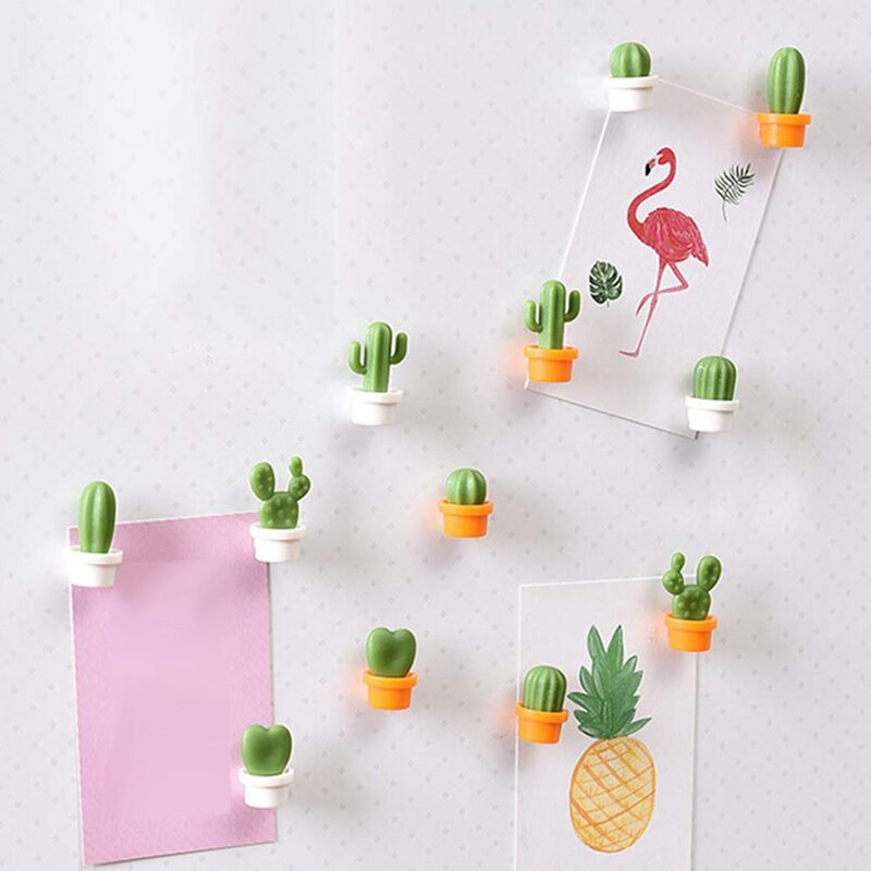 12 plase pentru frigider drăguț cactus, plasă decorativă pentru frigider plasă pentru vestiar, plasă pentru ștergere uscată, plase pentru frigider perfecte pentru