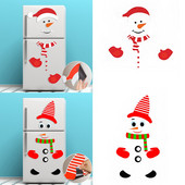 Hűtőmágnes Mágnes hűtőszekrény Aranyos matrica Hűtőszekrény Boldog Finom karácsonyt Konyha Hűtőszekrény falmatrica Aranyos hóember falmatricák