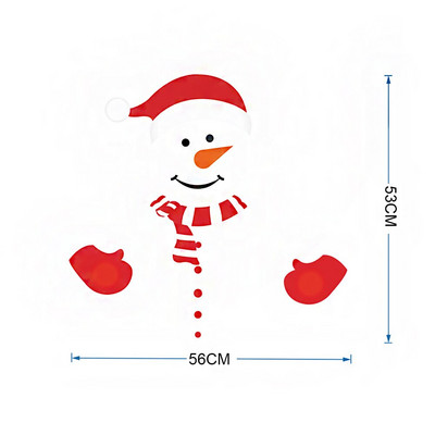 Hűtőmágnes Mágnes hűtőszekrény Aranyos matrica Hűtőszekrény Boldog Finom karácsonyt Konyha Hűtőszekrény falmatrica Aranyos hóember falmatricák