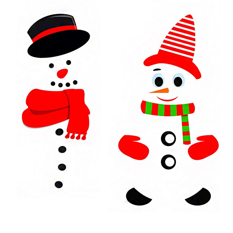 Hűtőmágnes Mágnes hűtőszekrény Aranyos matrica Hűtőszekrény Boldog Finom karácsonyt Konyha Hűtőszekrény falmatrica Aranyos hóember falmatricák