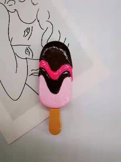 Lepidlo na chladničku, simulované ovocie, dezert, dekorácia, správa, lepidlo, magnet na chladničku, 3D živicová magnetická sila