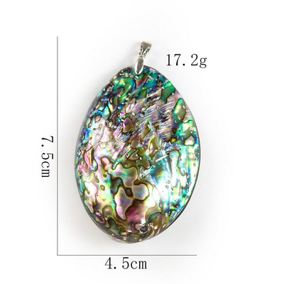 Natūralūs dvipusiai Abalone Shell pakabukai, karoliai, auskarai, spalvingi perlamutriniai kriauklės „pasidaryk pats“ kriauklės papuošalams gaminti