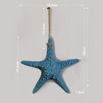 Kriauklė Starfish Beach Decor Nautical Home Miegamasis Svetainė Pakabinama vaza Kūrybinis fonas Sienų dekoravimas Jūrų kriauklės