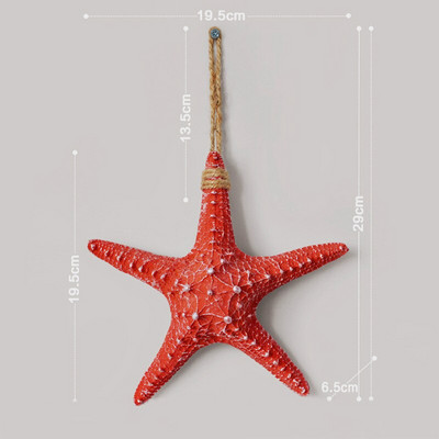 Kriauklė Starfish Beach Decor Nautical Home Miegamasis Svetainė Pakabinama vaza Kūrybinis fonas Sienų dekoravimas Jūrų kriauklės