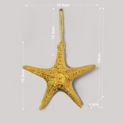 Kriauklė Starfish Beach Decor Nautical Home Miegamasis Svetainė Pakabinama vaza Kūrybinis fonas Sienų dekoravimas Jūrų kriauklės