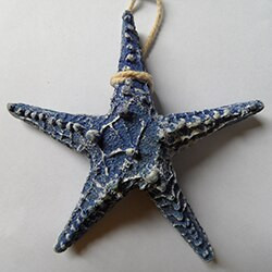 Viduržemio jūros regiono stiliaus namų dekoravimo derva penkių pirštų jūros žvaigždės modeliavimas Tikras penkiakampis jūros žvaigždės papuošalas Sienų ornamentas