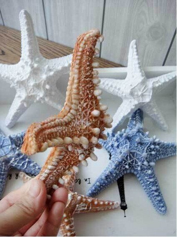 Μεσογειακό στυλ Διακόσμηση σπιτιού Ρητίνη Five Fingers Starfish Simulation Πραγματικά Πεντάγωνα Διακοσμητικά Αστερίας Στολίδι τοίχου