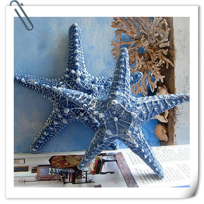 Decorarea casei în stil mediteranean Rășină Cinci degete Simulare de stele de mare Ornamente de stele de mare pentagonale reale Ornament de perete