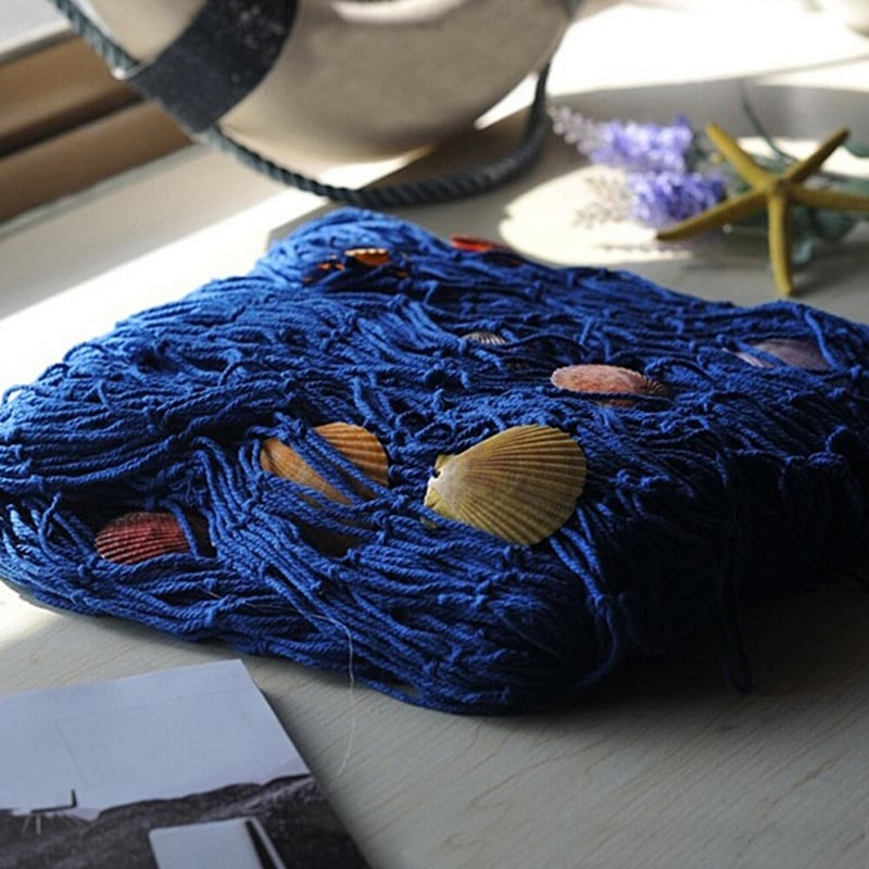 UUS isikupärane merestiilis kodukaunistus 2M x 1M kalavõrk DIY mereäärne rannakarp peoukse seinakaunistus