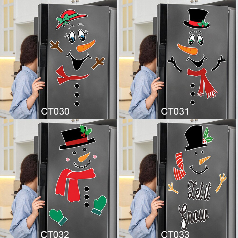 Magnet na chladničku Magnet na chladničku Vianočné nálepky na chladničku Snehuliak Tvár Kuchynské nálepky na chladničku Umelecké roztomilé nálepky na stenu smajlík