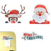 Karácsonyi autós hűtőszekrény díszek Színes karácsonyi fényvisszaverő autómágnesek karácsonyi dekoráció élénk színű fényvisszaverő